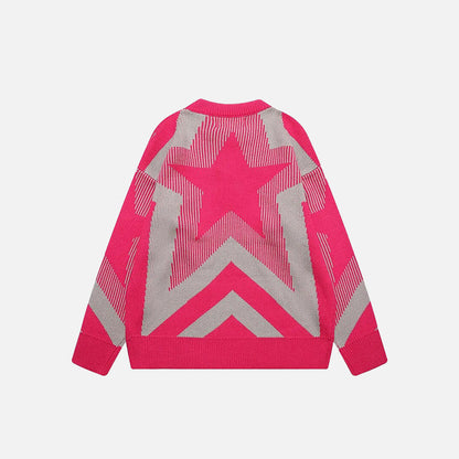 Star Graphic Oversized Sweater