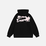 Color Tearing Oversized Rib Hoodie