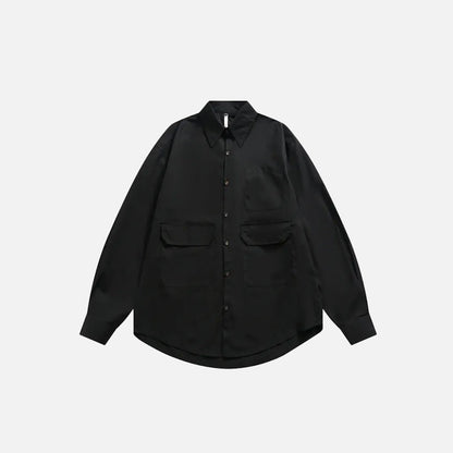 Oversized Solid Color Blank Shirt