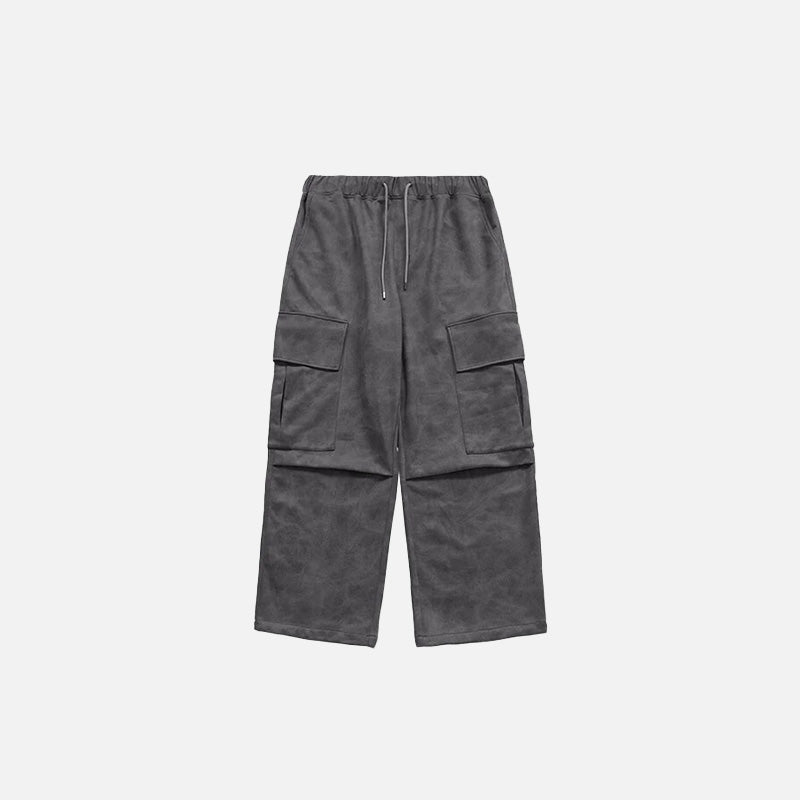 Retro Washed Suede Cargo Pants