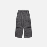 Retro Washed Suede Cargo Pants