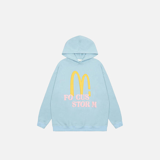 "M" Letter Print Hoodie