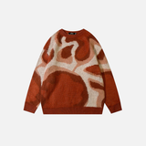 Y2K Durable Retro Abstract Pattern Knitted Sweater