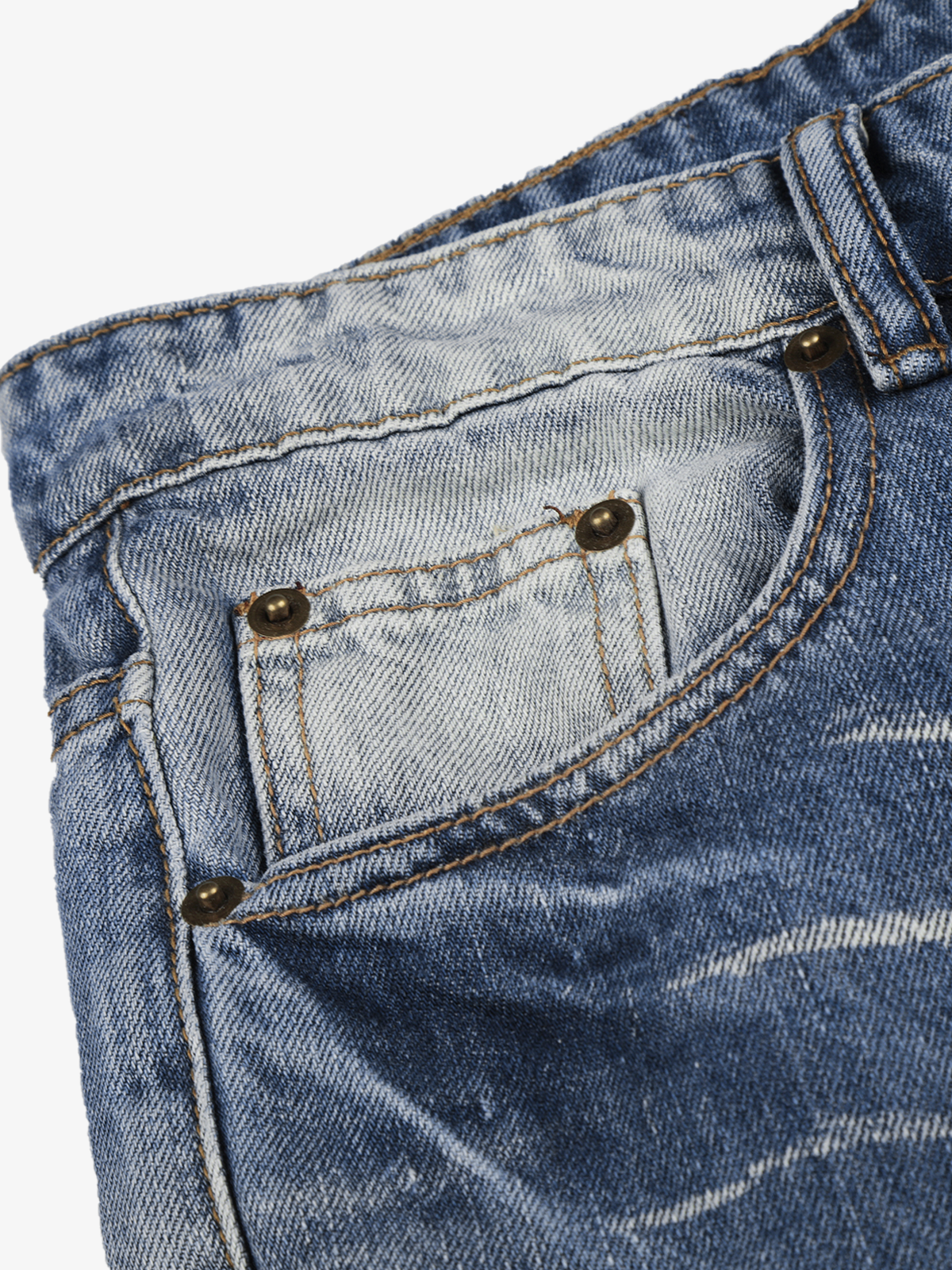 Gradient Whisker Wide-Leg Jeans; Blue / S, Blue / M, Blue / L, Blue / XL, Blue / 2XL, Blue / 3XL