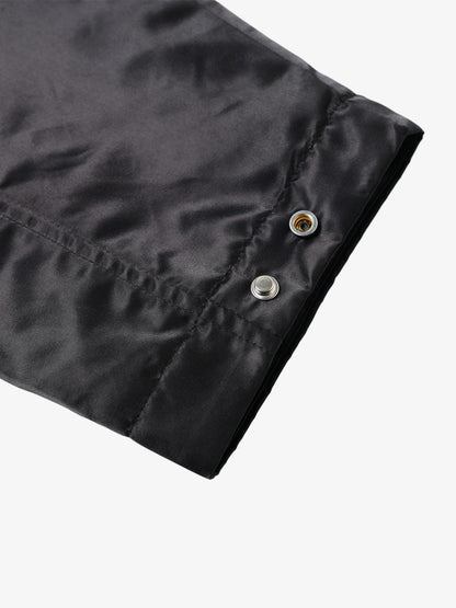 Street Badge Embroidered Lapel Jacket; Black / M, Black / L, Black / XL