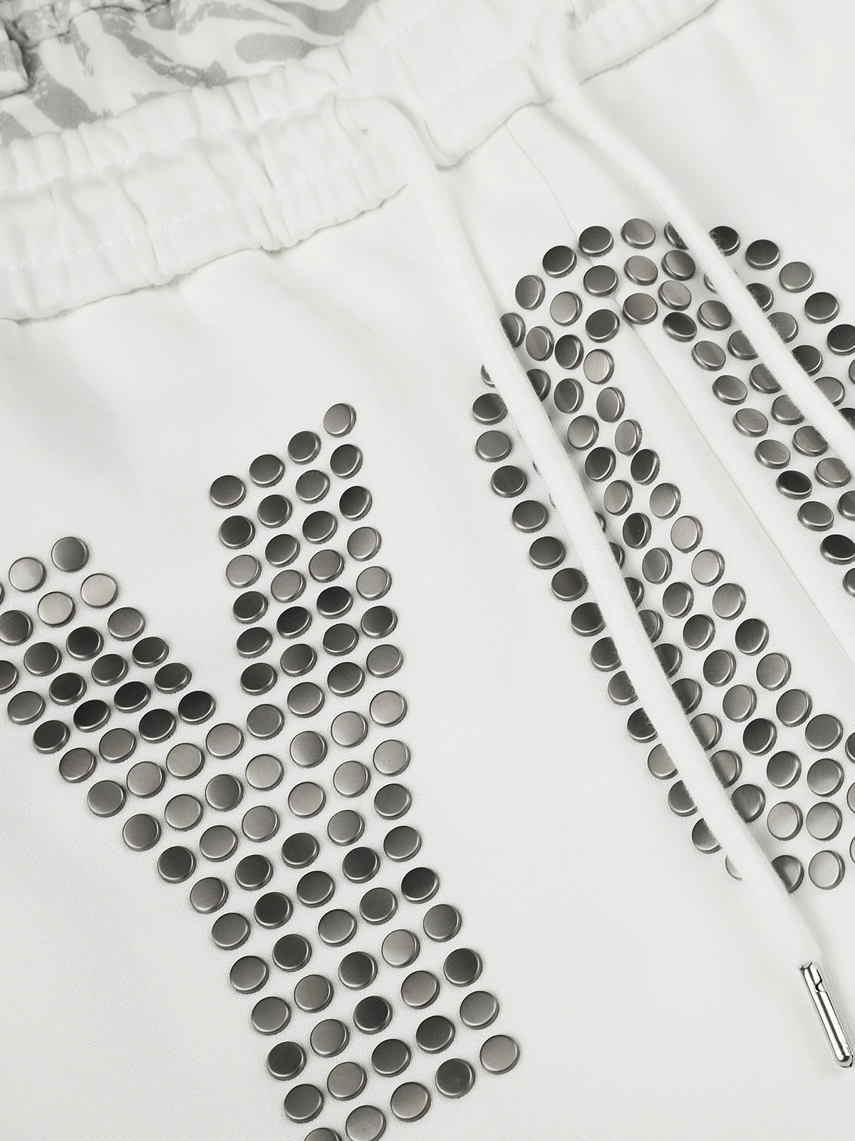 Double-Waist "YOU" Graphic Sweatpants; White / S, White / M, White / L, White / XL