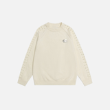 Stylish Oversized Pearl Detail Round Neck Sweater