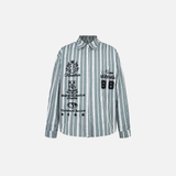 Vintage Vibe Badge Embroidered Plaid Long Sleeve Shirt