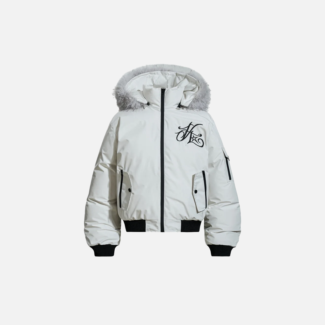 Insulated Fur Hooded Windbreaker Jacket
