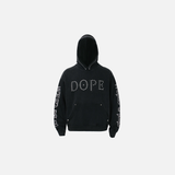 Y2K Gothic Rivet Printed Black Casual Hoodie