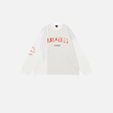 Cozy Distressed Patchwork Fleece Crew Sweatshirt