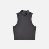 High Neck Sleeveless Crop Top