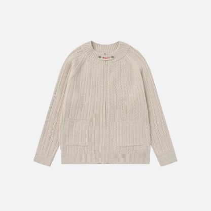 Y2K Trendy Cozy Zip-Up Long Sleeve Sweater