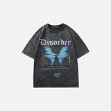 Butterfly Graphic Oversized Vintage Washed T-Shirt