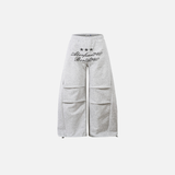 Trendy Loose Fit Letter Print Wide Leg Jogger
