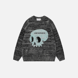 Y2K Skulls Graphic Oversized Jumper Sweater