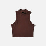 High Neck Sleeveless Crop Top