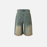 Vintage Patchwork Denim Casual Loose Short