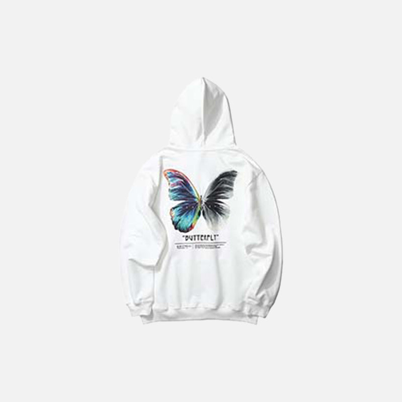 Colorful Butterfly Print Hoodie