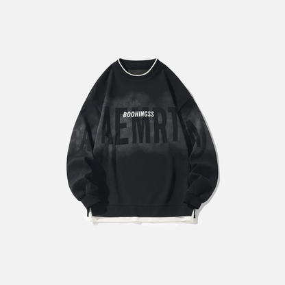 Premium Hip Hop Fake Two Piece Punk Sweatshirt