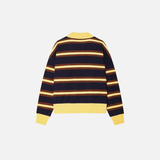 Premium Hip Hop Striped Knitted Polo Sweater