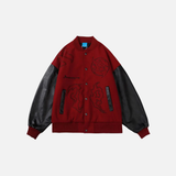 Y2K Versatile Patchwork Hip Hop Varsity Leather Jacket