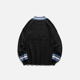 back view of the black Determine Bear Sweater