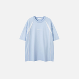 Graphic Racing Print Patchwork Oversized Cotton T-Shirt
