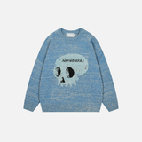 Y2K Skulls Graphic Oversized Jumper Sweater