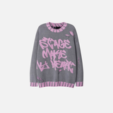 Distressed Vintage Tassel Jumper Knit Sweater