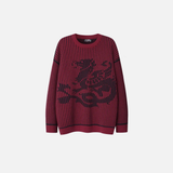 Flattering Grunge O-Neck Collar Knitted Sweater