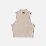 High Neck Sleeveless Crop Top