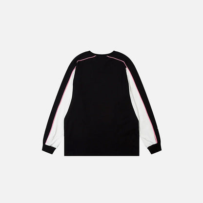Back view of the black Starlight Wave Sweatshirt in a gray background