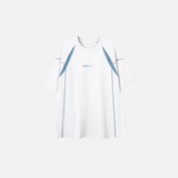 Graphic Racing Print Patchwork Oversized Cotton T-Shirt