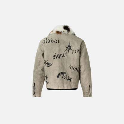 Elevated Warm Faux Fur Stand Collar Jacket