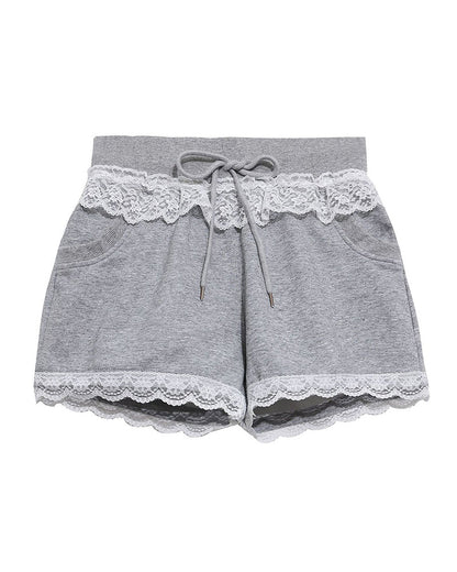 Lace Trim Lounge Shorts