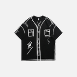 Streetwear Versatile Graffiti Print Hip-Hop T-Shirt