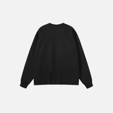 Black Graphic Shadow Long Sleeve T-Shirt