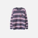 Oversized Striped Grunge Knitted Casual Sweater