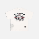 Graphic Eye Print Loose Cotton Short Sleeve T-Shirt