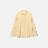 Flattering Striped Single Breasted Long Sleeve Shirt