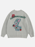 Mink Hair Rabbit Print Sweater