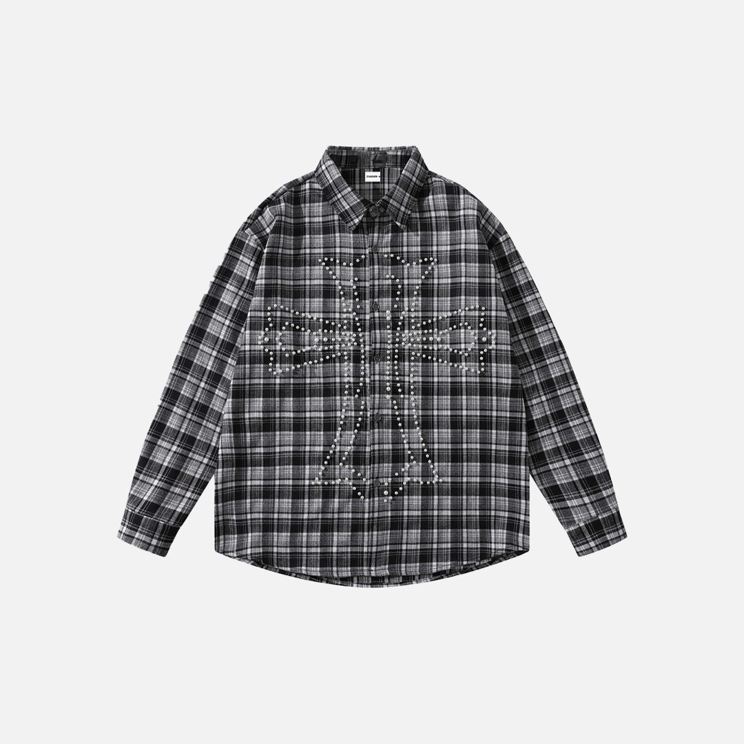 Breathable Retro Stylish Plaid Long Sleeve Shirt