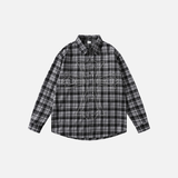 Breathable Retro Stylish Plaid Long Sleeve Shirt