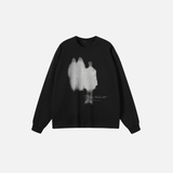 Black Graphic Shadow Long Sleeve T-Shirt