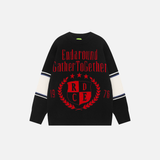 Y2K Effortless Retro Patchwork Knit Classic Sweater