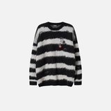 Oversized Striped Grunge Knitted Casual Sweater
