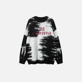 Y2K Streetwear Hip Hop Letter Tie Dye Sweater
