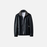 Luxury French Faux Fur Leather Jacket
