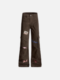 Trendy Niche Loose Flared Cargo Jeans